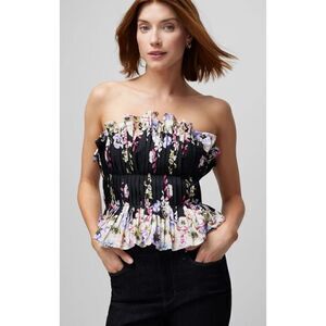 White house black market ruffled bustier